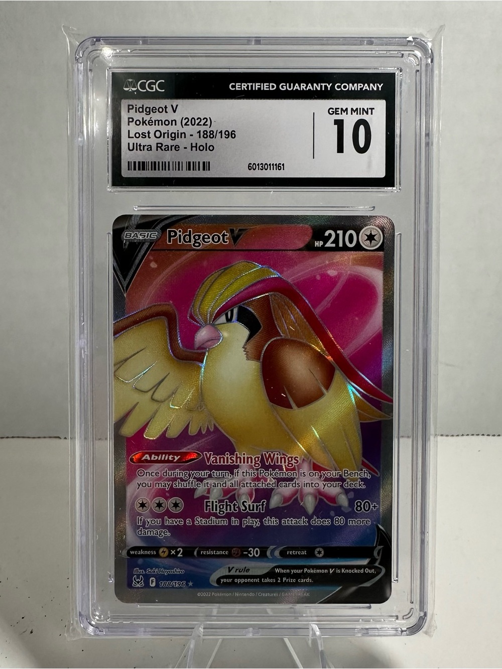 Pokemon Pidgeot V Holo CGC 10